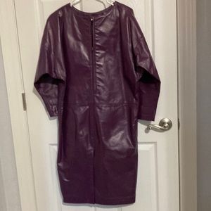 VTG PURPLE LEATHER DRESS